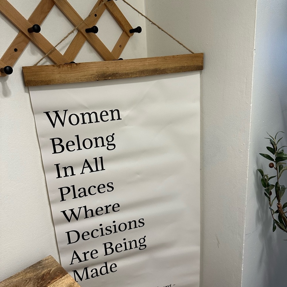 20 1/2” X 37” vinyls wall hanging Ruth Bader Ginsburg